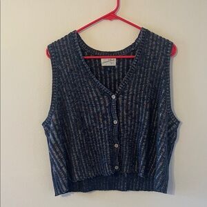 Universal Thread Navy and White Knit Vest